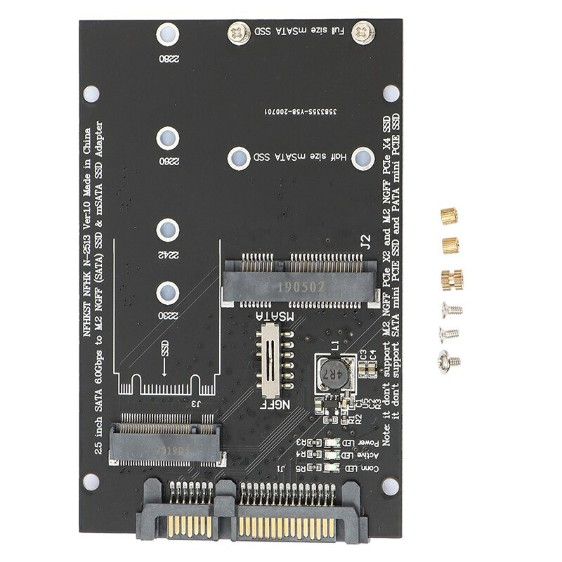 Gambar produk NFHK Adaptor Konventer M.2 NGFF SSD to SATA III 2.5 Inch - N-2513