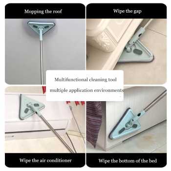 Gambar produk LzWing Alat Pel Lantai Microfiber Flat Mop Triangular 360 Rotation - LZ26