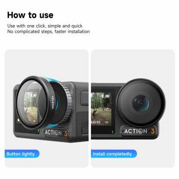 Gambar produk TELESIN Filter Lensa CPL ND8/16/32 Set for DJI ACTION 3 - OA-FLT-005