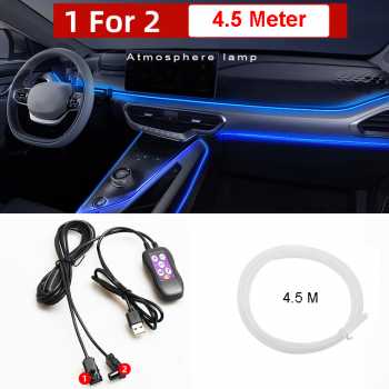 FCCEMC Lampu Hias Fiber Optik Ambient Light 2 Source 7 Color 5W 4.5M - FC-5 - Black