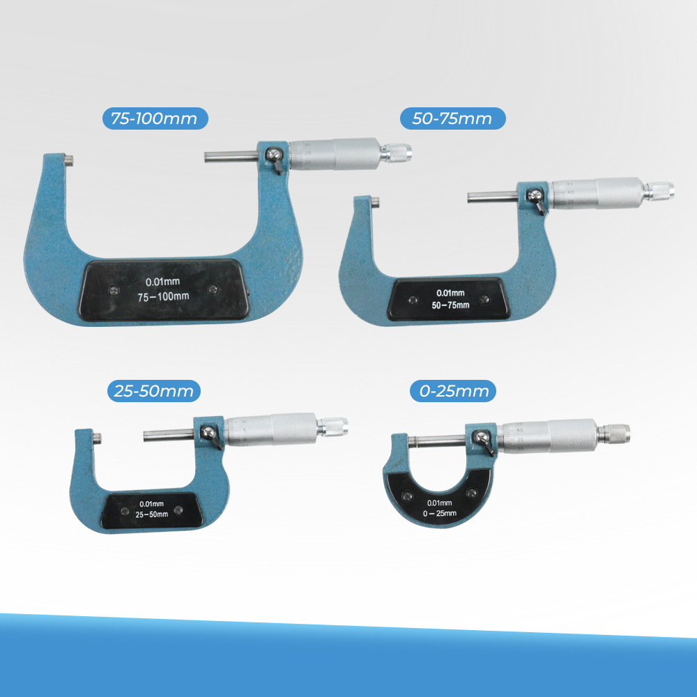LISM Micrometer Thickness Gauge Screw High Precision 0.01mm 4 PCS