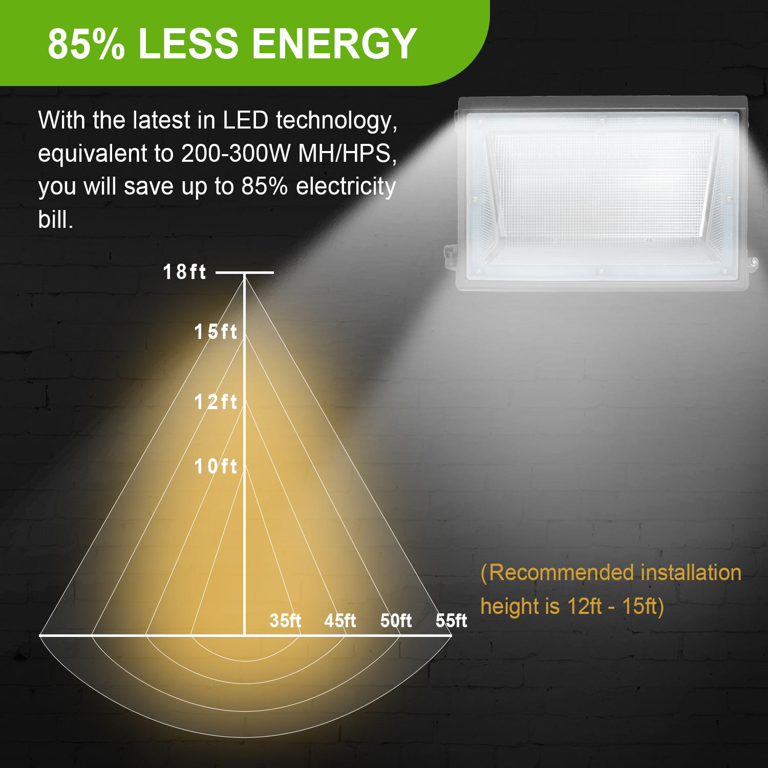 AMARYLLIS Lampu Dinding Outdoor Sensor Photocell IP65 Cool White 60W - W60-S7 Gambar produk AMARYLLIS Lampu Dinding Outdoor Sensor Photocell IP65 Cool White 60W - W60-S7 - 2