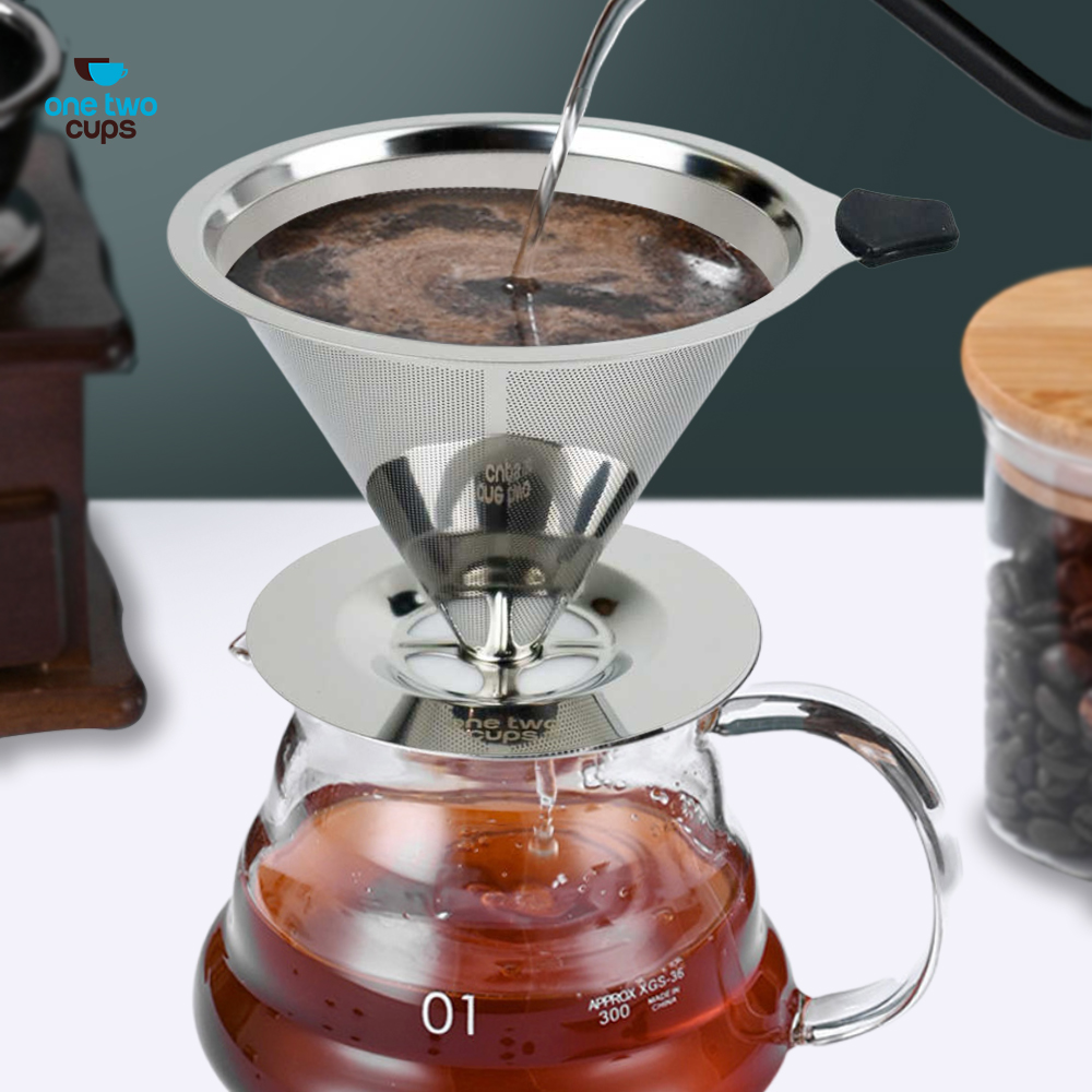 One Two Cups Filter Penyaring Kopi Double Layer Coffee Filter V60