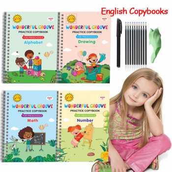 CPY Practice Copybook Training English Version of Childern's Groove - CPY-4 - Mix Color