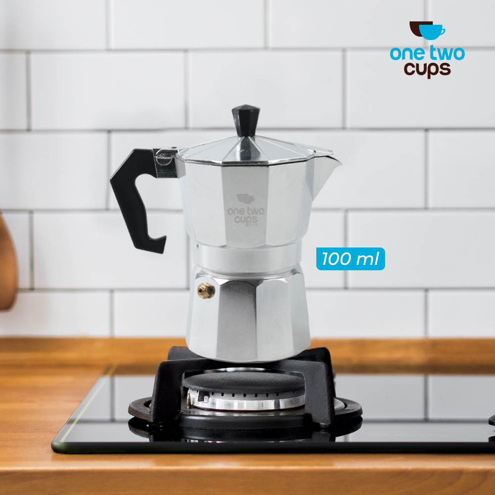 One Two Cups Espresso Coffee Maker Moka Pot Teko Stovetop Filter 150 ML