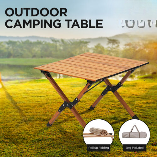Gambar produk TaffSPORT Meja Lipat Portable Camping Folding Table Aluminium 89cm - ST9