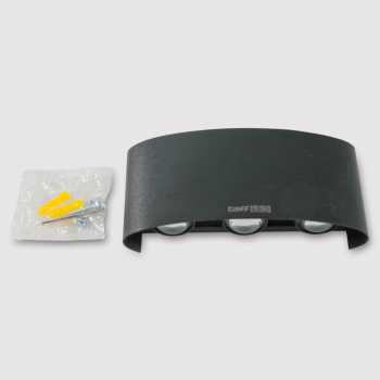 Gambar produk TaffLED Lampu Dinding Hias Outdoor Modern Aluminium 6W 6LED Warm White - D336-3