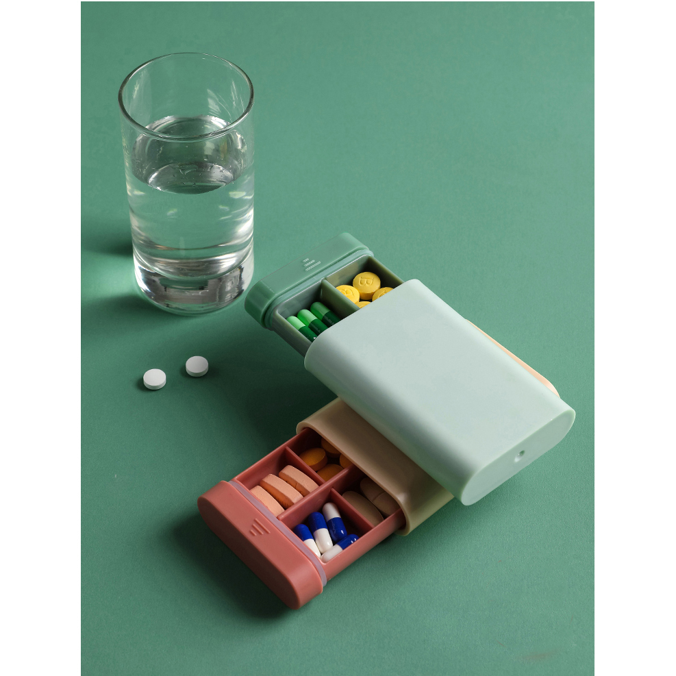 Minitool Obat OYOREFD Kotak Obat Mini Medicine Box Split 6 Grid - OY6 - Green