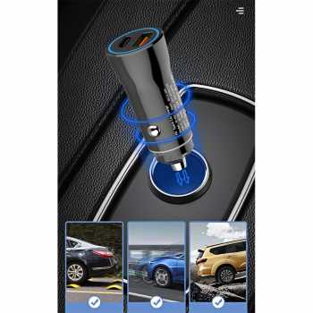 Gambar produk CARFN Car Charger Mobil Fast Charging PD QC 3.0 USB Type C Port 30W - TE-P21