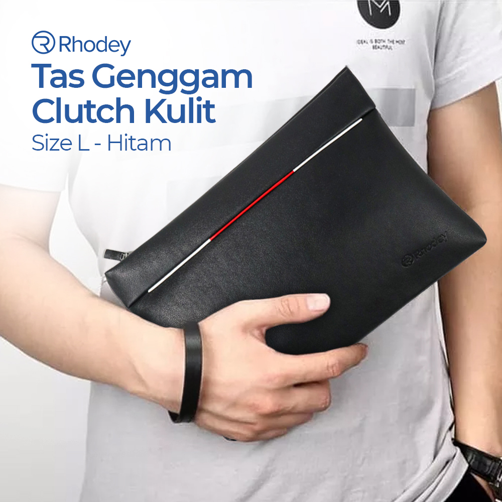 Rhodey Tas Genggam Dompet Kulit Clutch Bag Size Large - HB-005 Gambar produk Rhodey Tas Genggam Dompet Kulit Clutch Bag Size Large - HB-005
