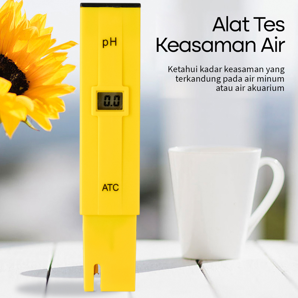 ATC Alat Ukur Uji PH Meter Tester Pen Air Minum Akuarium PH009 Yellow