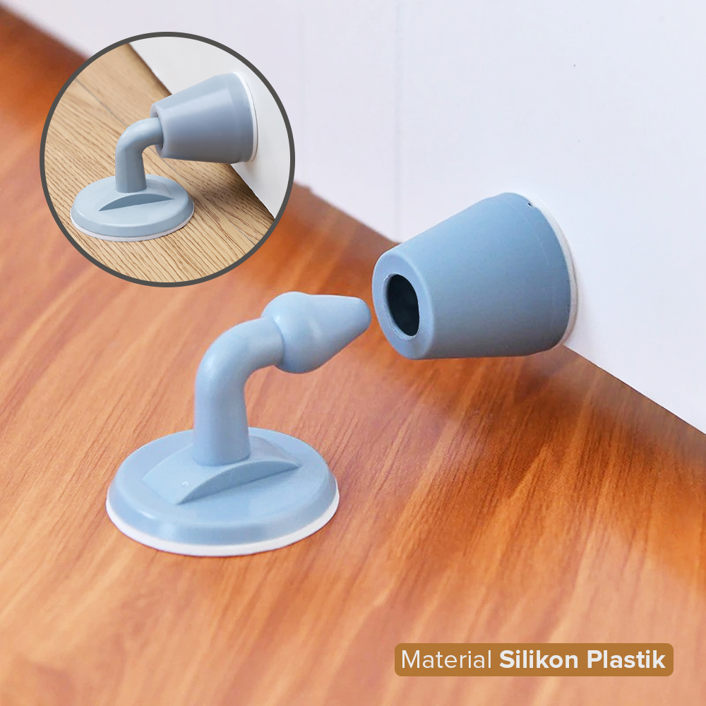 ALLIHOUSE Karet Penahan Pintu Rumah Silikon Door Stopper CAL157 Gray