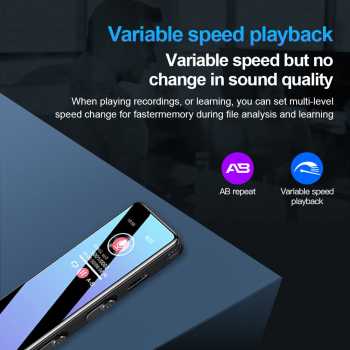 Gambar produk Kizocay Perekam Suara Portabel Voice Recorder Noise Reduction MP3 32GB - ZD56