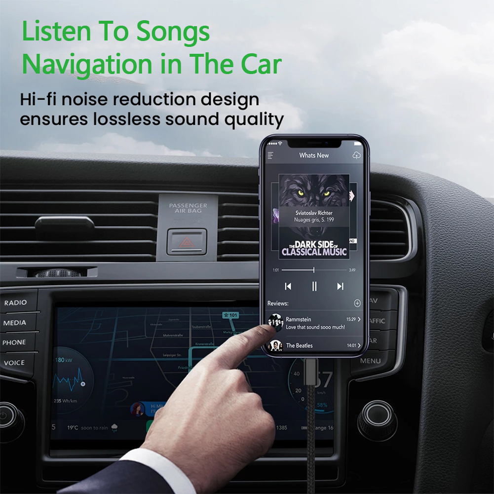 ChicRain Kabel Audio Speaker HiFi Lightning to AUX 3.5mm 1M for iPhone - VW-1 Gambar produk ChicRain Kabel Audio Speaker HiFi Lightning to AUX 3.5mm 1M for iPhone - VW-1