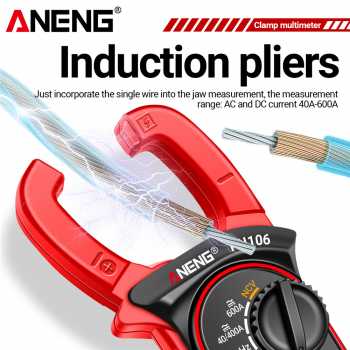 Gambar produk ANENG Digital Multimeter Voltage Tester Clamp Meter AC/DC with Lanyard - PN106