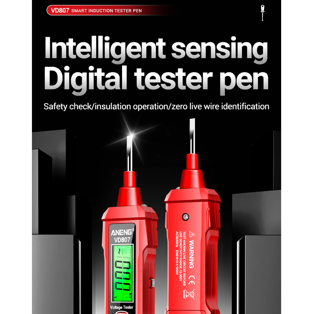 Gambar produk ANENG Digital Multimeter Tespen Tester Obeng Minus AC Voltage - VD807