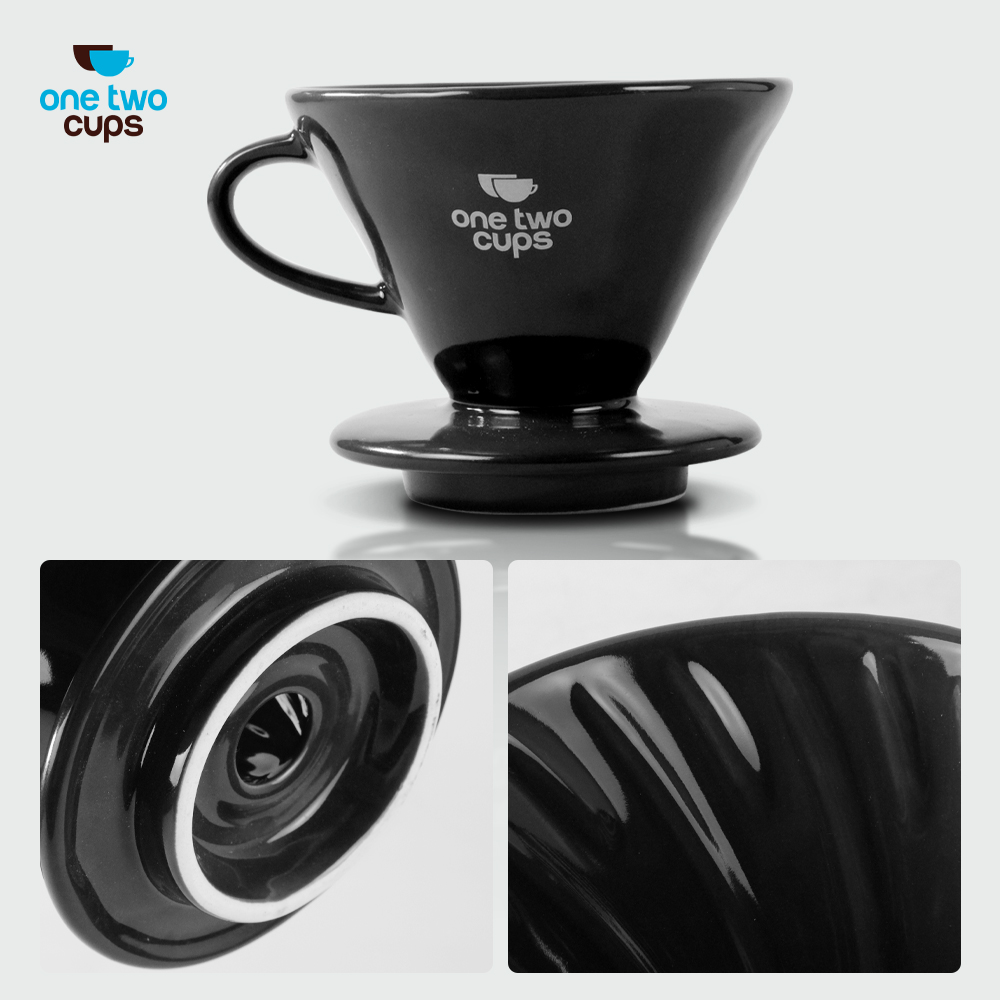 Gambar produk One Two Cups Filter Penyaring Kopi V60 Glass Coffee Filter Dripper 1-4 Cups - ZM639