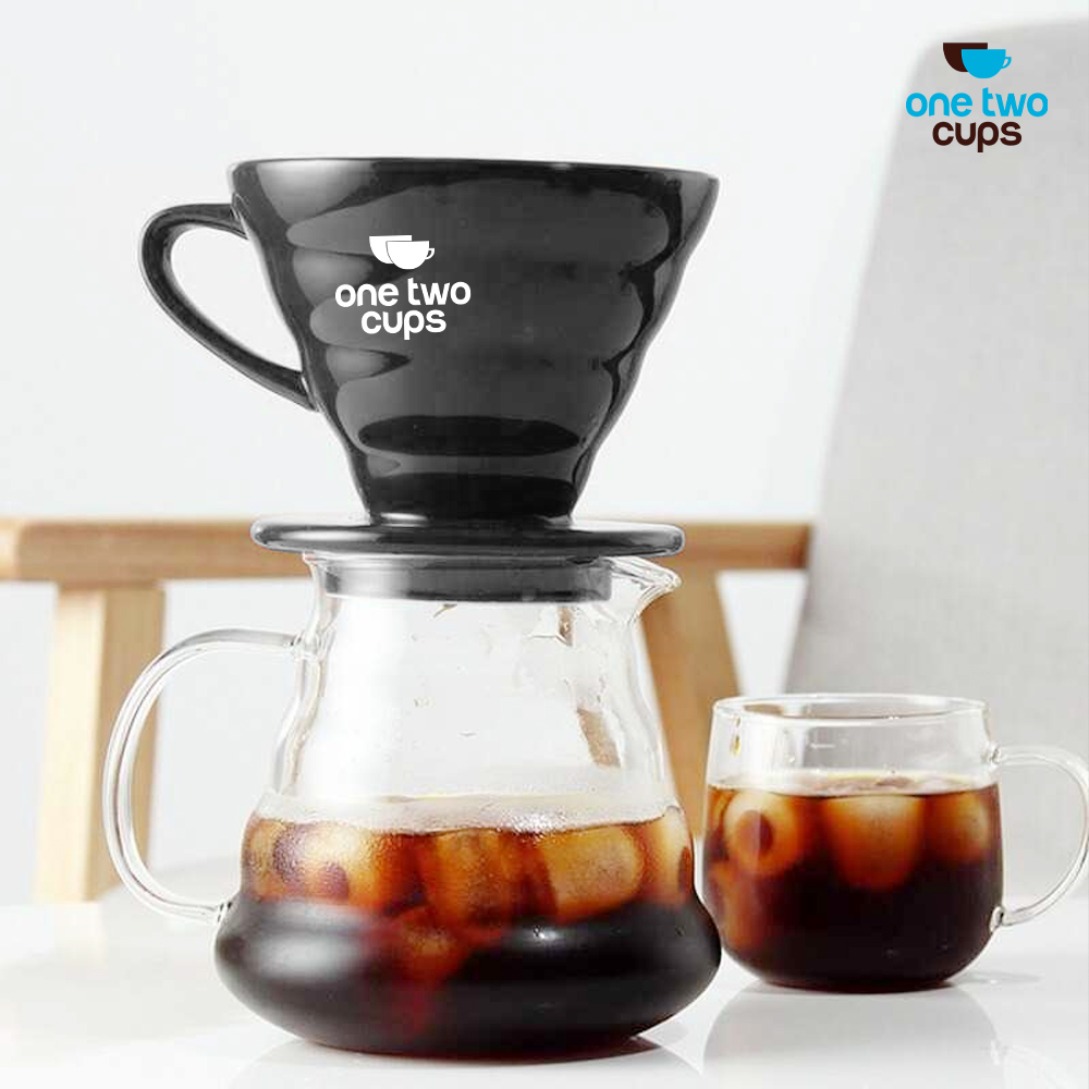 Gambar produk One Two Cups Filter Penyaring Kopi V60 Glass Coffee Filter Dripper 1-4 Cups - ZM639