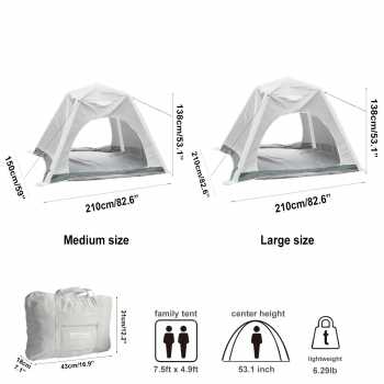 Gambar produk PICTET FINO Tenda Camping Lipat Tiup Inflatable Tent 3-4 Person - PF107