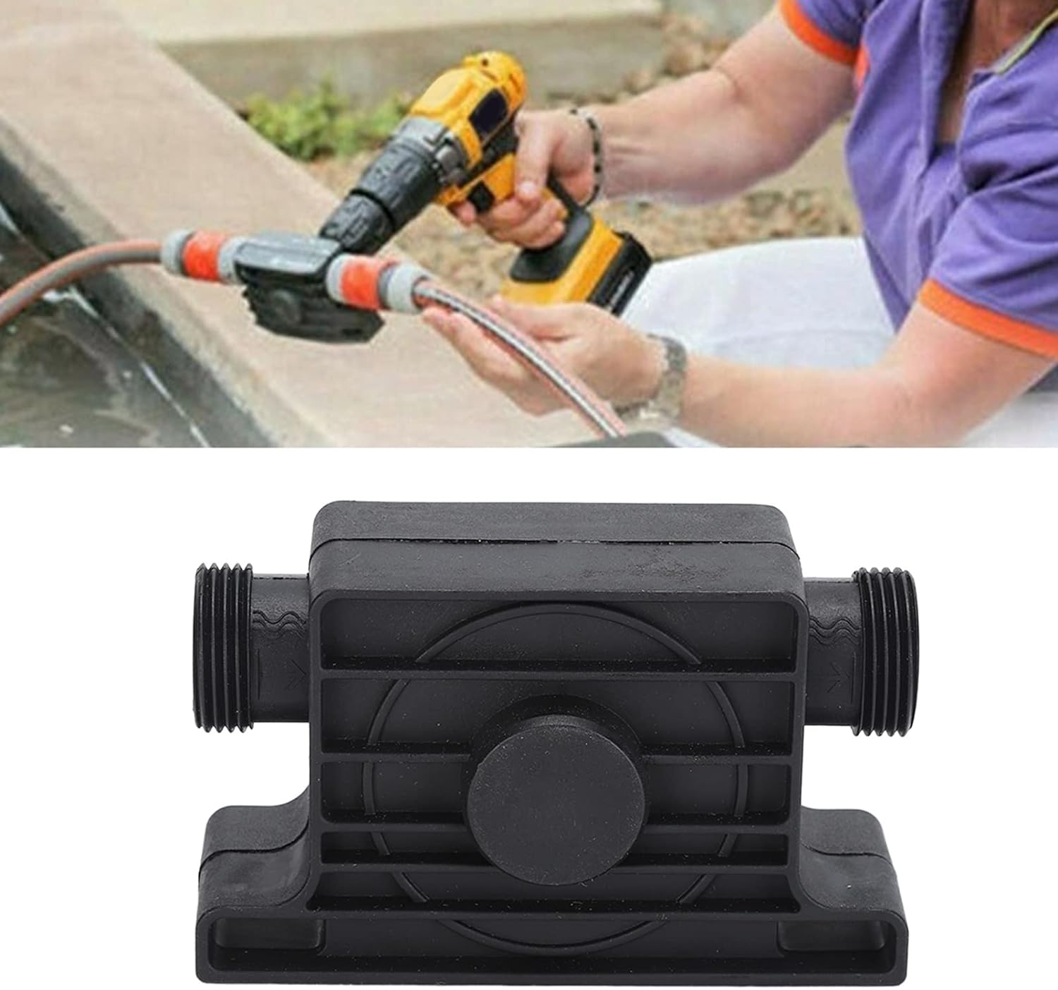 USBO Pompa Air Bor Electric Drill Powered Water Pump M8AK Black