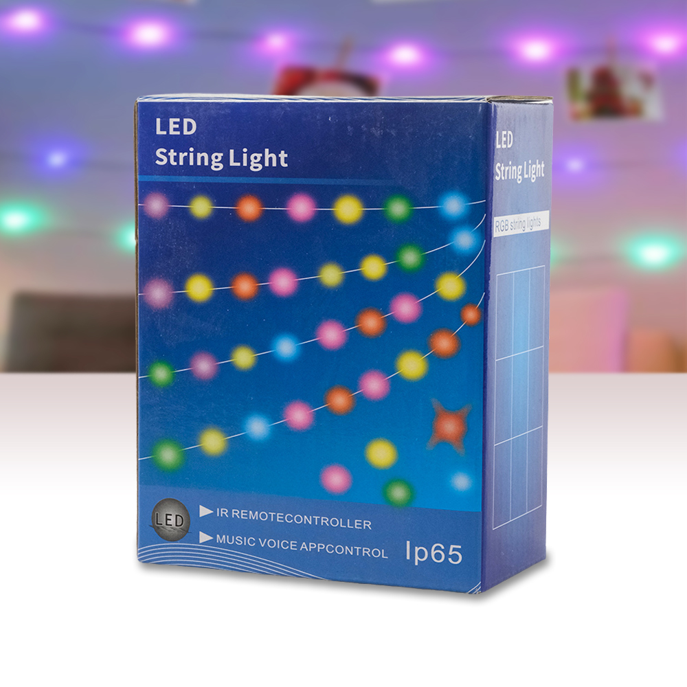 FLOVE Lampu Hias String Lights RGB Smart Bluetooth with Remote Control 5 Meter - FL22 Gambar produk FLOVE Lampu Hias String Lights RGB Smart Bluetooth with Remote Control 5 Meter - FL22 - Kemasan