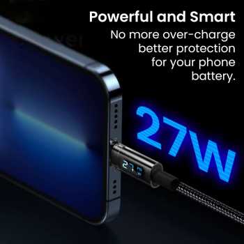 Gambar produk INXAMY Kabel Data Type C to Lightning Fast Charging 27W 1.2M - XM27