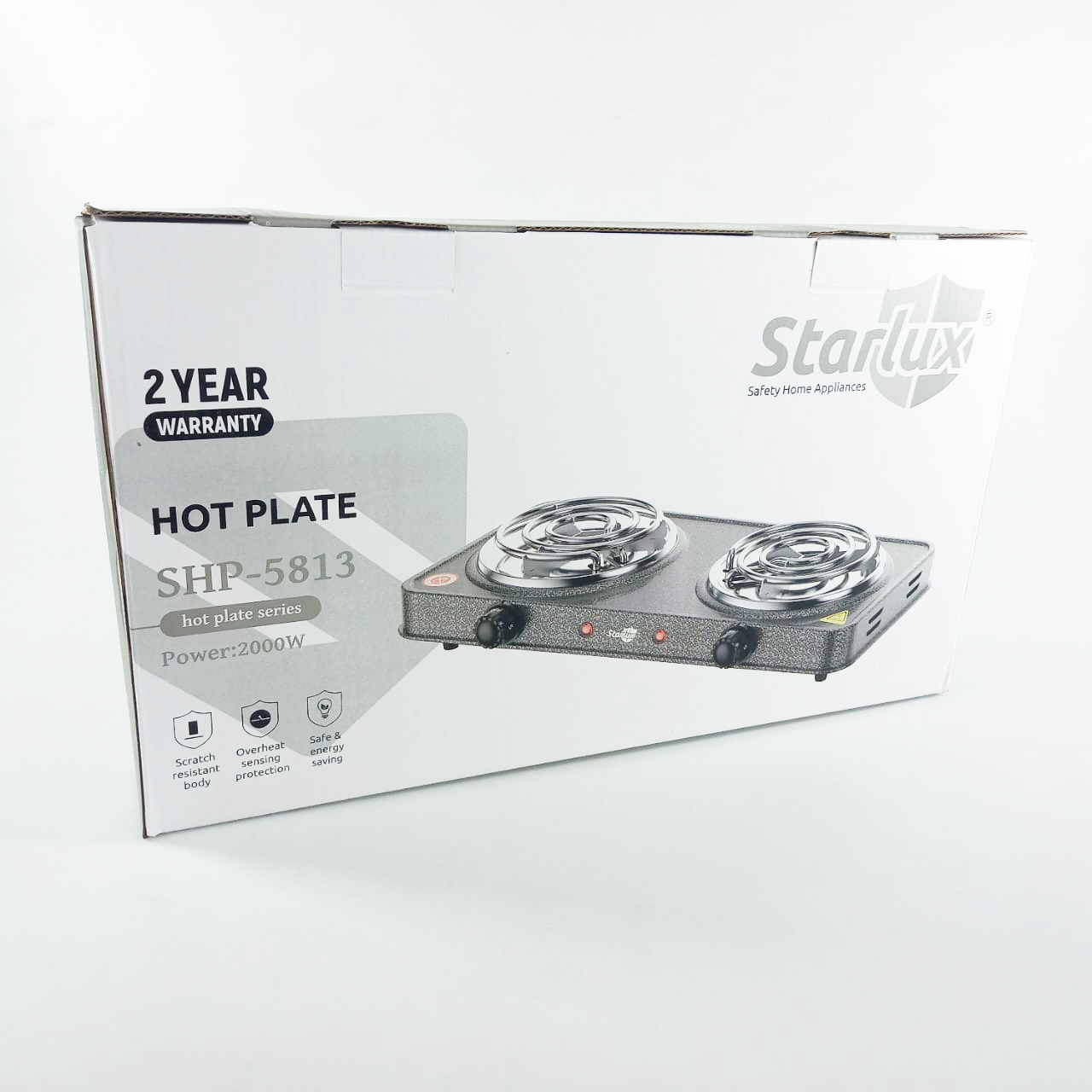 Gambar produk STARLUX Kompor Listrik 2 Tungku Portable Coil Hot Plate 2000W - SHP-5813