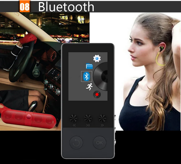 ColorCool Bluetooth HiFi DAP MP3 Player LCD FM Radio Pedometer 16 GB ...