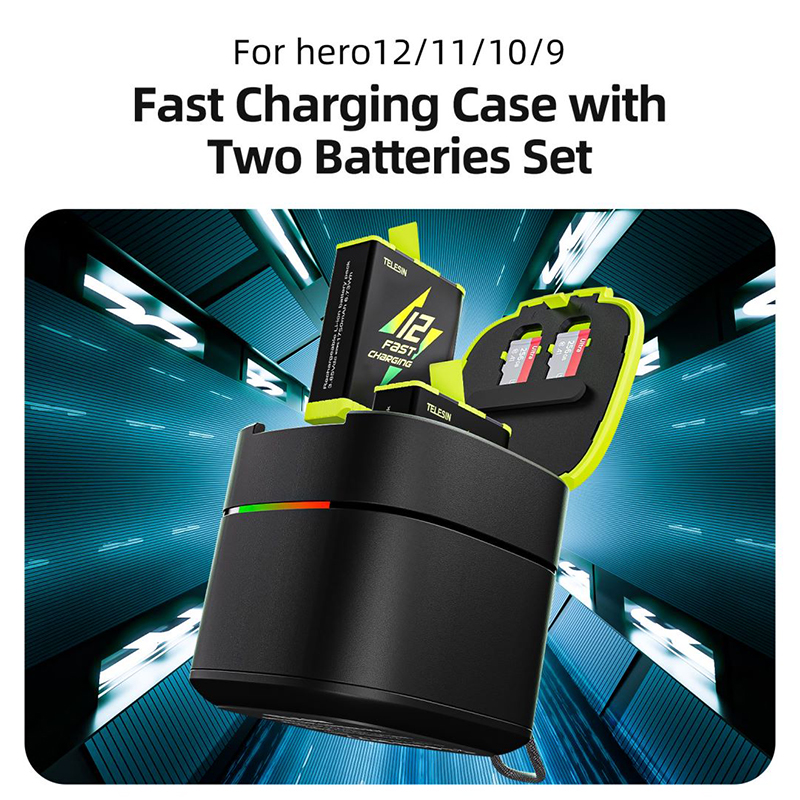 TELESIN Kotak Baterai Charger Box 3 Slot GoPro Hero with Battery 2 PCS - GP-FCK-B11 Gambar produk TELESIN Kotak Baterai Charger Box 3 Slot GoPro Hero with Battery 2 PCS - GP-FCK-B11
