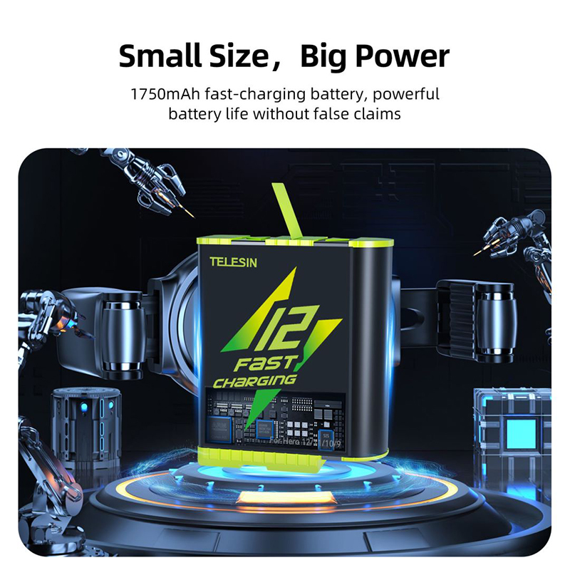 TELESIN Kotak Baterai Charger Box 3 Slot GoPro Hero with Battery 2 PCS - GP-FCK-B11 Gambar produk TELESIN Kotak Baterai Charger Box 3 Slot GoPro Hero with Battery 2 PCS - GP-FCK-B11