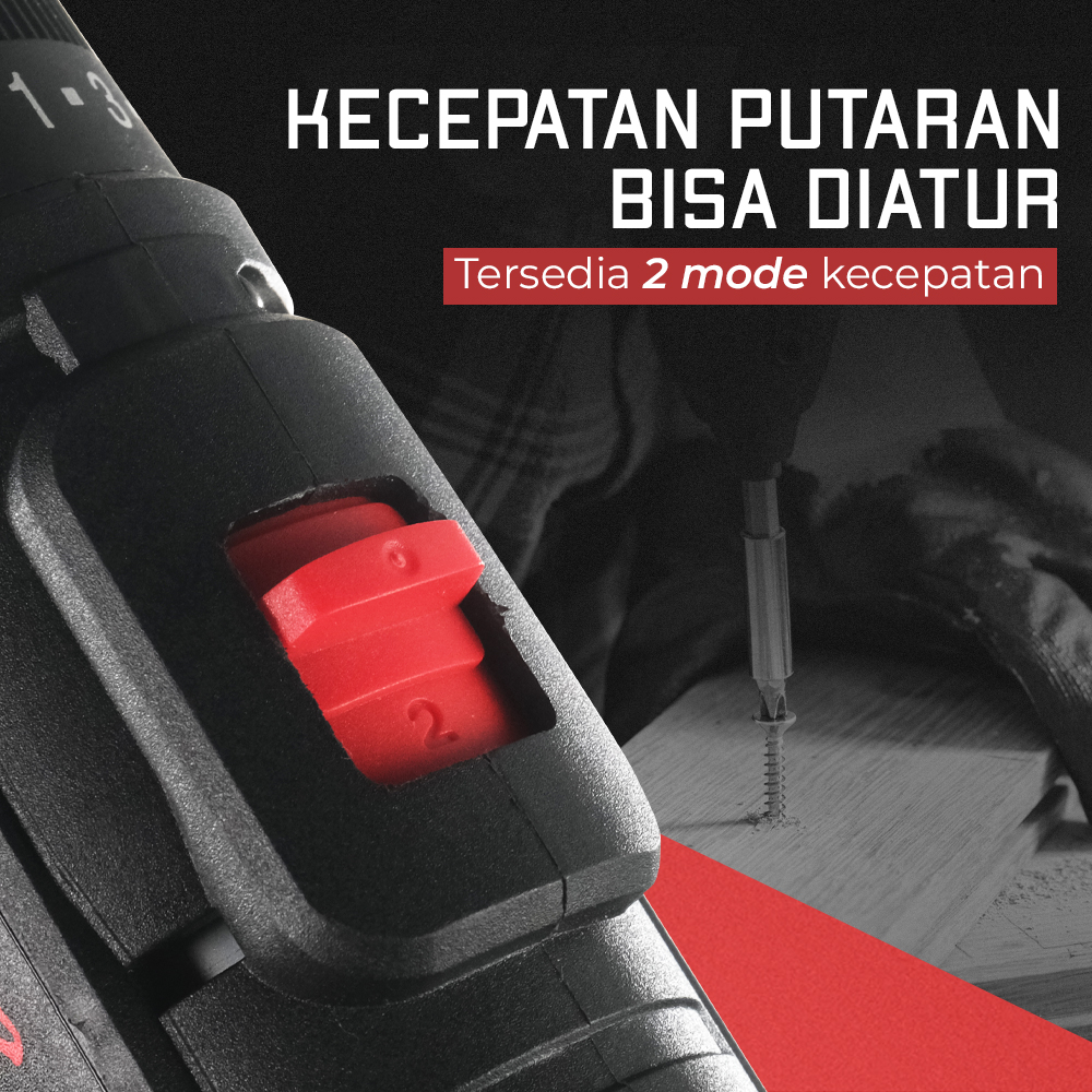 Gambar produk Taffware Bor Listrik Cordless Lithium Battery Rechargeable 12V - 88F - 7