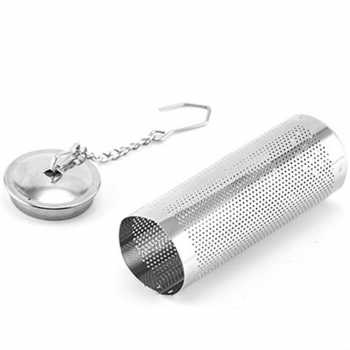 Gambar produk TINGKE Saringan Teh Bumbu Rempah Stainless Steel Reusable Filter 6.5x2.3cm - TK304