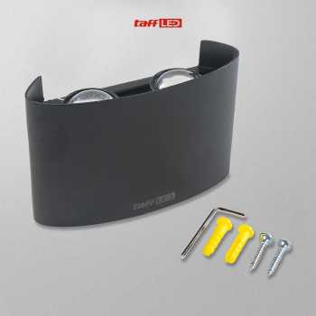 Gambar produk TaffLED Lampu Dinding Hias Outdoor Aluminium 4W 4 LED Tricolor - 1042-4 - 6