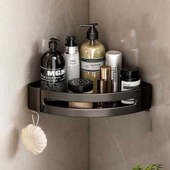 Gambar produk Lovelyduo Rak Sudut Kamar Mandi Bathroom Corner Shelf Aluminium - LV30