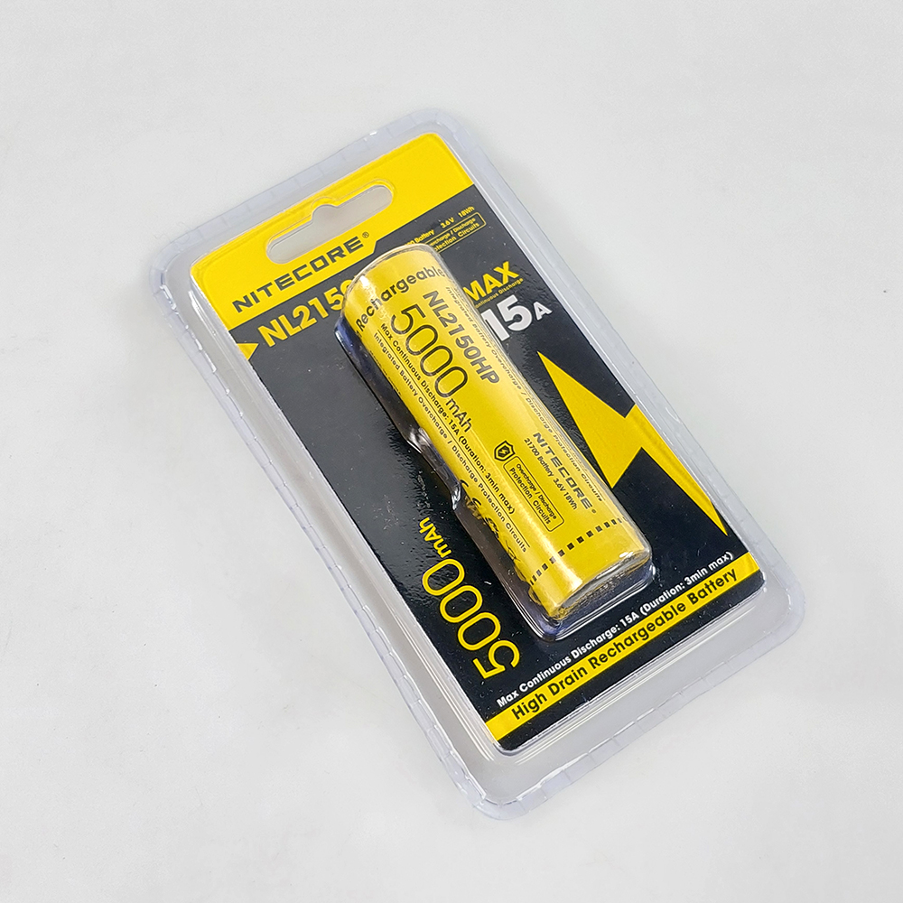 Gambar produk NITECORE Baterai Rechargeable 21700 Li-Ion 3.6V 5000mAh 1 PCS - NL2150HP