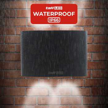 Gambar produk TaffLED Lampu Dinding Hias Outdoor Aluminium 4W 4 LED Tricolor - 1042-4 - 2
