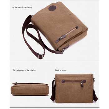 Gambar produk Weysuntuk Tas Selempang Unisex Messenger Bag Cotton Canvas - W-253