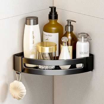 Gambar produk Lovelyduo Rak Sudut Kamar Mandi Bathroom Corner Shelf Aluminium - LV30