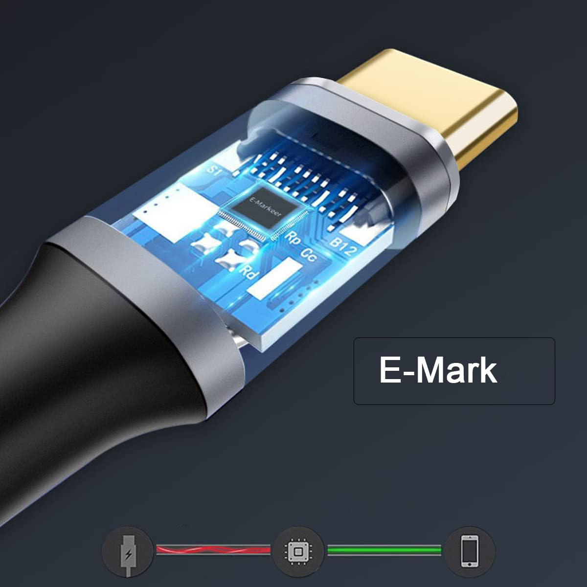 Gambar produk XIWAI Kabel Extension USB Type C Male to Female E-Mark 10Gbps 100W 200cm - XW32