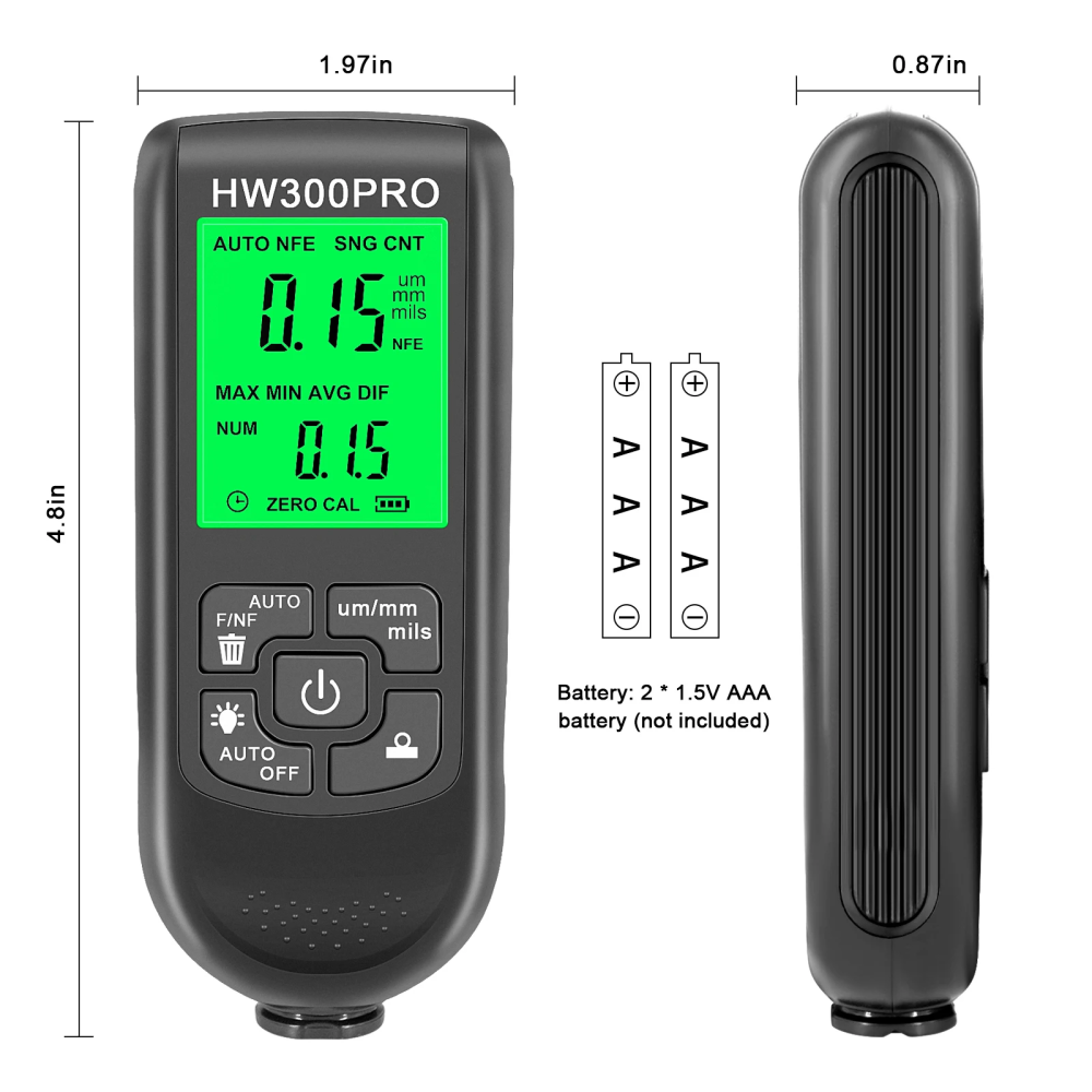 Tgoon Digital Coating Thickness Gauge Alat Ukur Ketebalan Cat - HW ...