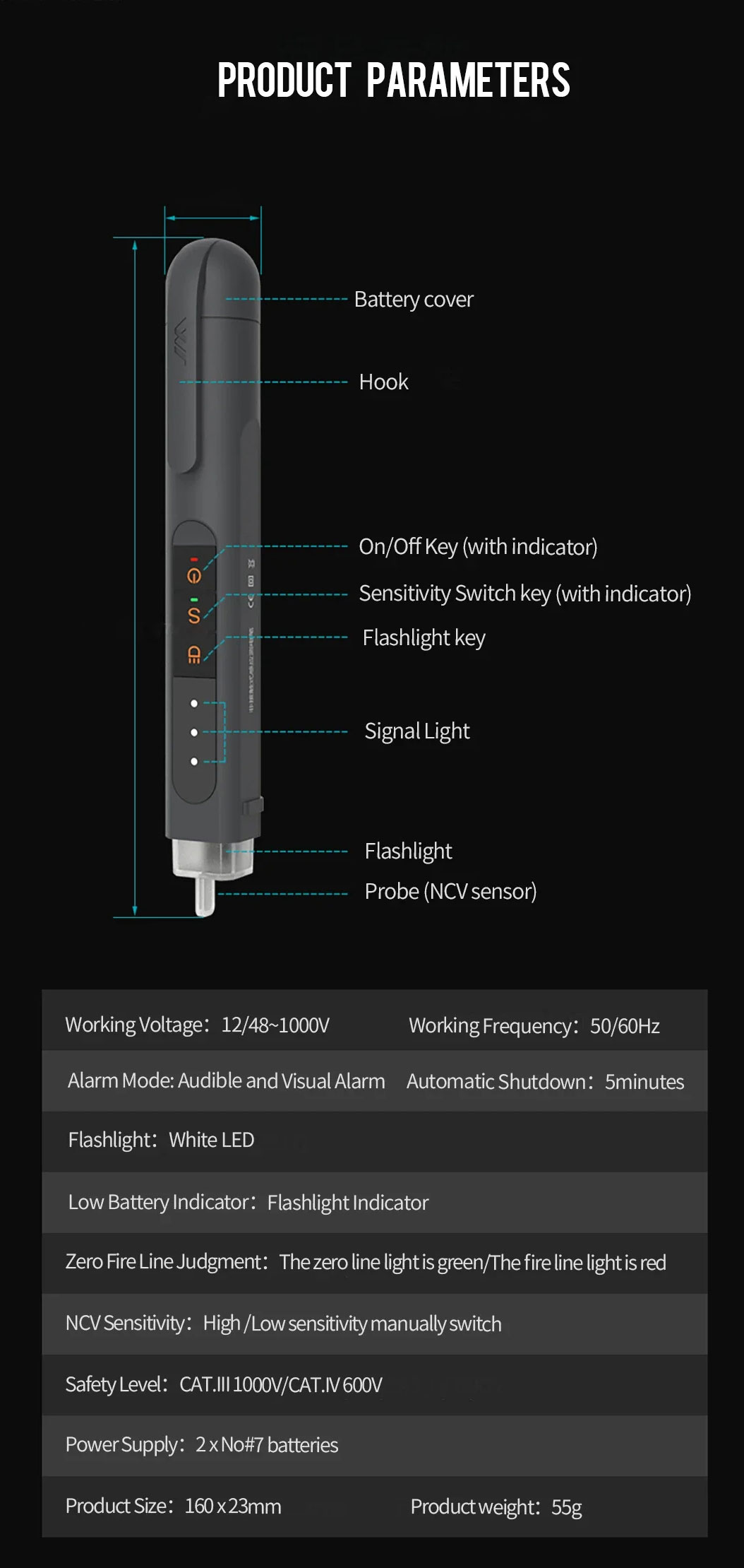 Gambar produk Xiaomi Mijia Tespen Mini Tester Non Contact Voltage Detector 12-1000V - G2704