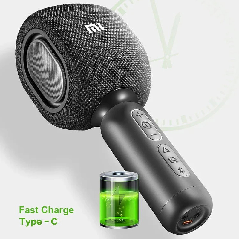 XIAOMI Microphone Wireless Karaoke 2in1 Bluetooth Speaker 10W 400mAh - KMC500 Gambar produk XIAOMI Microphone Wireless Karaoke 2in1 Bluetooth Speaker 10W 400mAh - KMC500