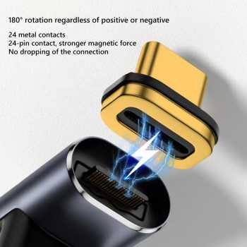 Gambar produk Chenyang Head Magnetic Connector USB Type C 4.0 Plug 40 Gbps 140W - CH-42