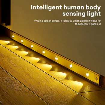 Gambar produk LIGGHIG Lampu Tempel Lemari Sensor PIR Cabinet Light USB 3in1 Color 20cm - L1602
