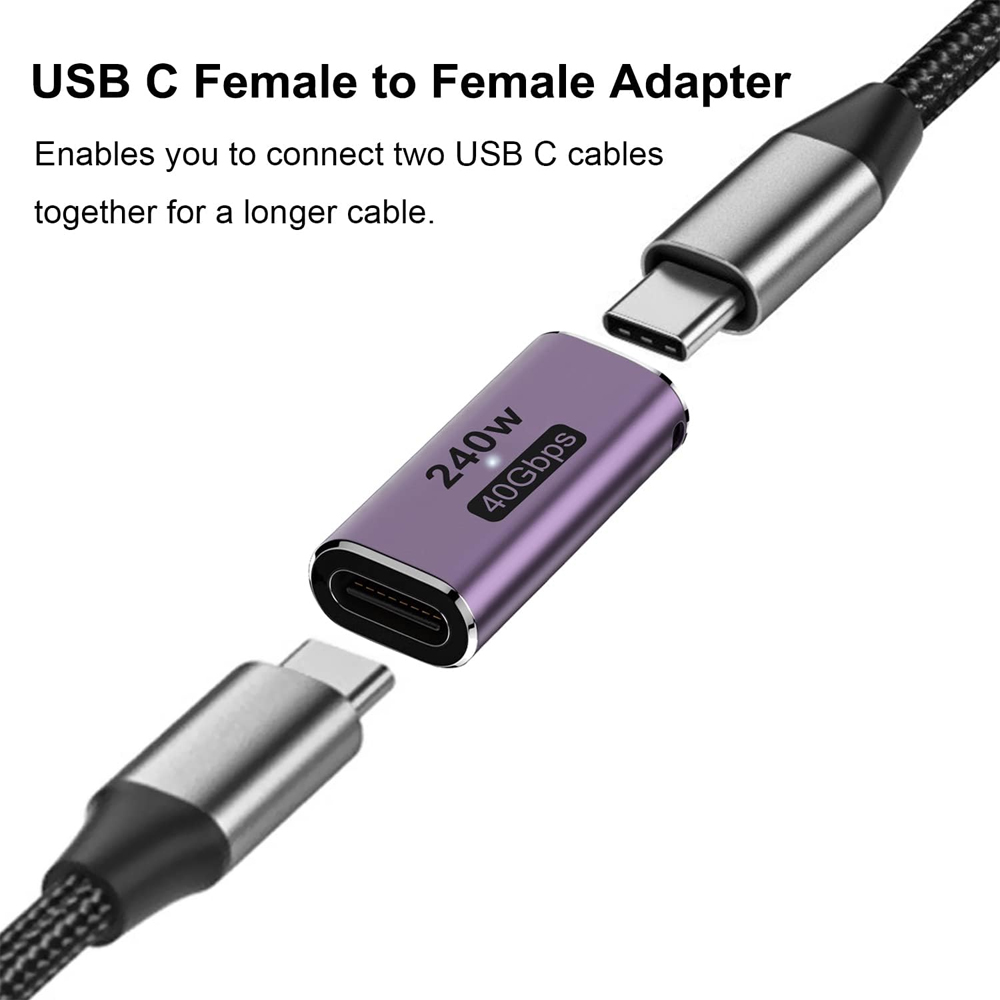 Gambar produk SHIWANA OTG USB Type C 4.0 Female to Female Adaptor 40Gbps 240W - SH-42