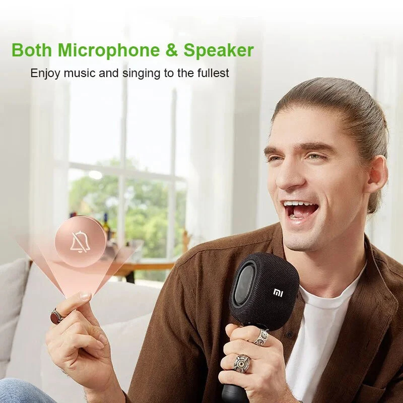 XIAOMI Microphone Wireless Karaoke 2in1 Bluetooth Speaker 10W 400mAh - KMC500 Gambar produk XIAOMI Microphone Wireless Karaoke 2in1 Bluetooth Speaker 10W 400mAh - KMC500