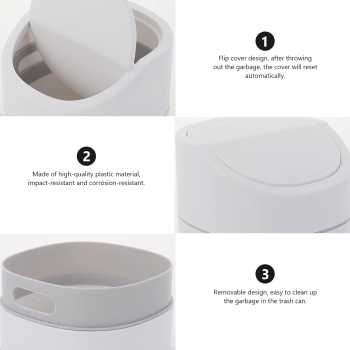 Gambar produk Dawndesslo Tempat Sampah Mini Portable Flip Type - D2663