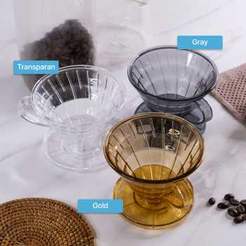 Gambar produk One Two Cups Filter Penyaring Kopi V60 Cone Coffee Dripper Plastik - SE105