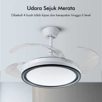 Gambar produk BELAIRHOME Kipas Angin Gantung Lampu LED Tri Color with Remote Control 48 Inch - US4