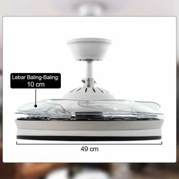 Gambar produk BELAIRHOME Kipas Angin Gantung Lampu LED Tri Color with Remote Control 48 Inch - US4